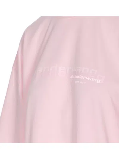 Alexander Wang Crewneck Short Sleeves T-shirt In Pink