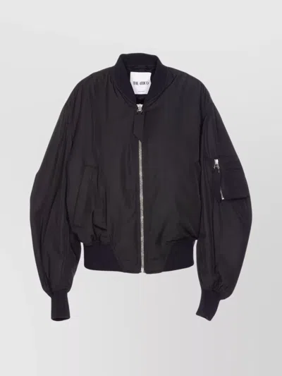 Attico Bomber Oversize In Poliestere Nero Donna