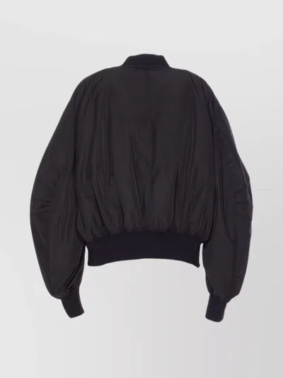 Attico Bomber Oversize In Poliestere Nero Donna