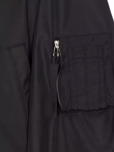 Attico Bomber Oversize In Poliestere Nero Donna