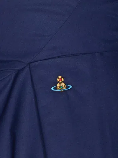 Vivienne Westwood Monday Ruffled Button-detailed Shirt In Blue