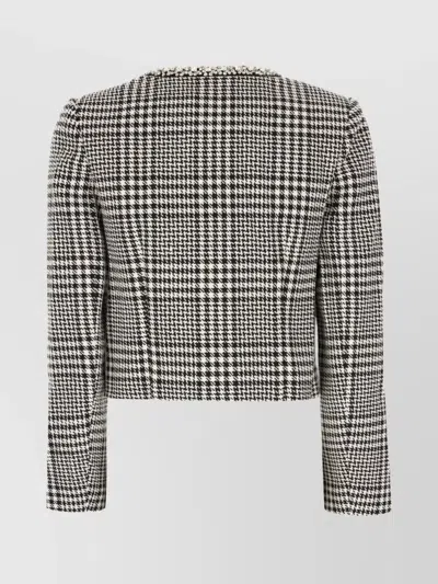 Self-portrait Wool Houndstooth Tailored Jacket Jackets Multicolor