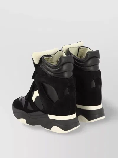 Isabel Marant High-top Sneakers With Contrast Sole And Perforated Detailing