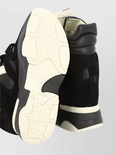 Isabel Marant High-top Sneakers With Contrast Sole And Perforated Detailing
