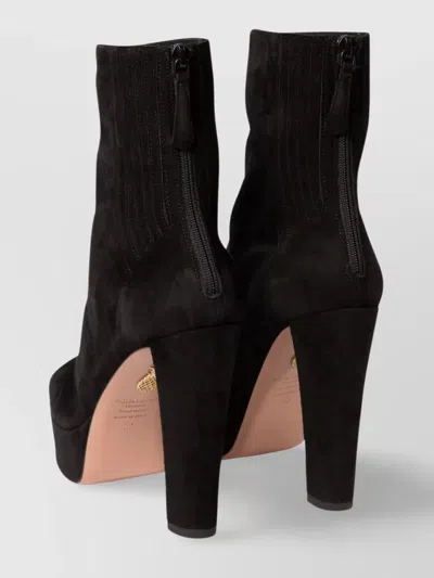 Aquazzura Ankle Boots Suede Finish Platform Sole