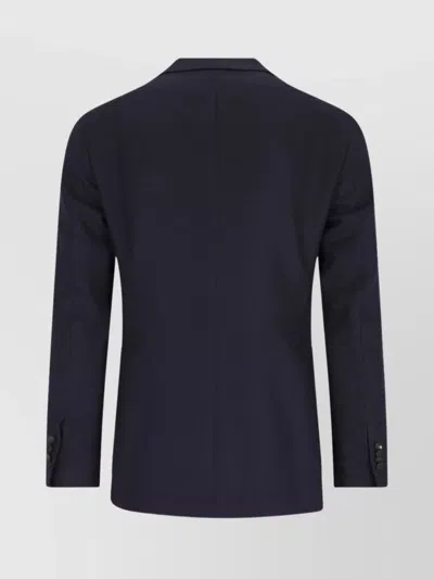 Tagliatore Double-breasted Tailored Jacket Flap Pockets In Black