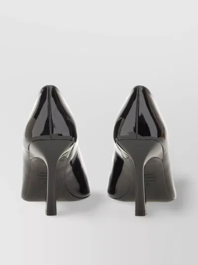 Stuart Weitzman Vinnie Patent Finish Pointed Toe Sandals