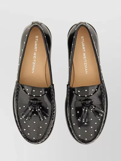 Stuart Weitzman Loafers With Studded Detailing And Tassel Embellishment