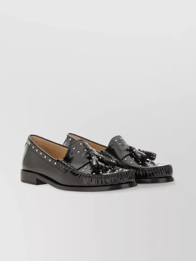 Stuart Weitzman Loafers With Studded Detailing And Tassel Embellishment