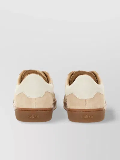 Hogan Suede Rubber Contrast Panel Sneakers