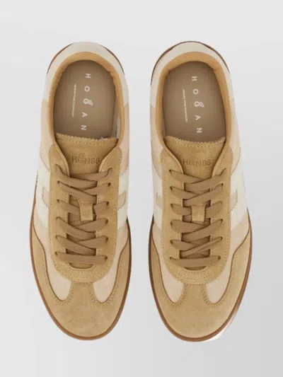 Hogan Suede Rubber Contrast Panel Sneakers