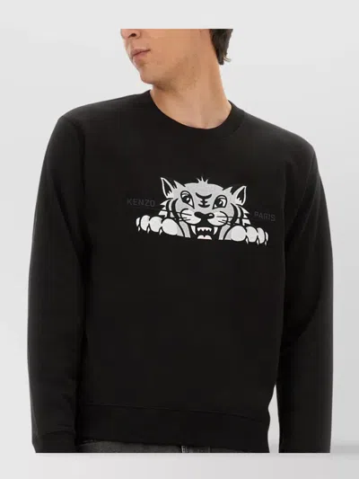 Kenzo Sweatshirt With A Distinctive Tiger Head In Black
