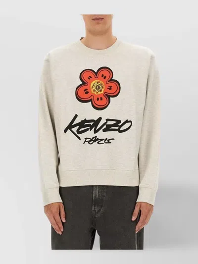 Kenzo Relaxed Fit Futura Classic Sweatshirt With Vibrant Graphic In Neutral