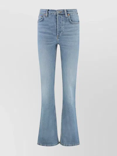 Re/done Flared Boot-cut Jeans Five Pockets In Blue