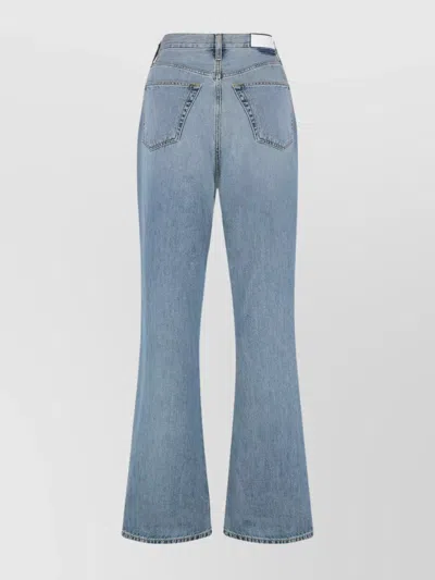 Re/done High Waist Flared Leg Denim Trousers