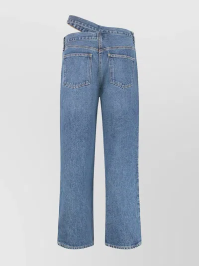 Agolde Straight-leg Jeans Featuring Cut-out Detail In Blue
