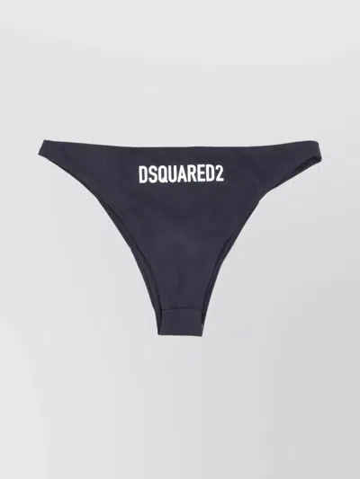 Dsquared2 V-front Elastic Waist Swim Brief In Blue
