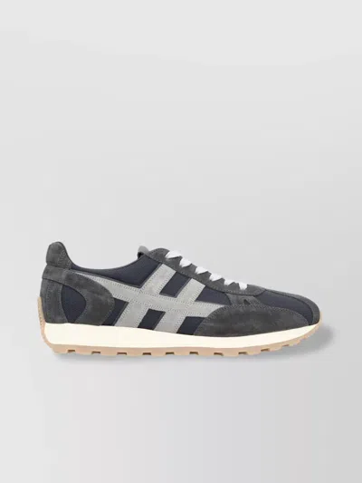 Hogan Low-top Sneakers Round Toeline In Blue