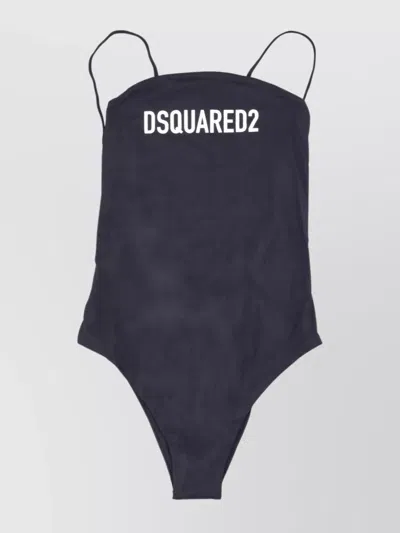 Dsquared2 Single Piece Spaghetti Straps In Black