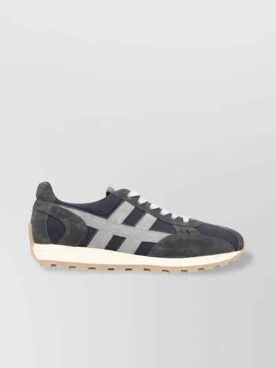 Hogan Low-top Sneakers Round Toeline In Blue