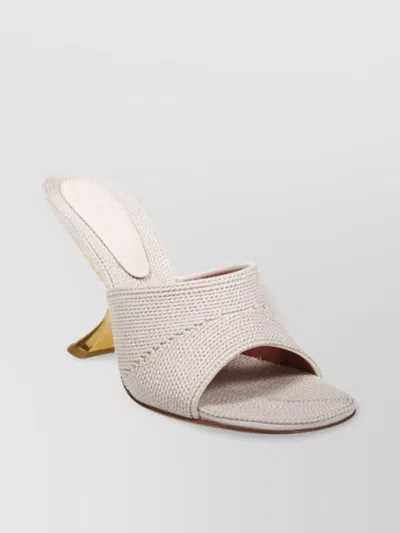 Amina Muaddi Woven Textured Slipper 90