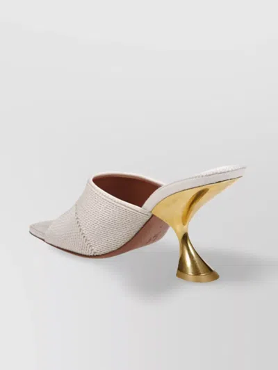 Amina Muaddi Woven Textured Slipper 90