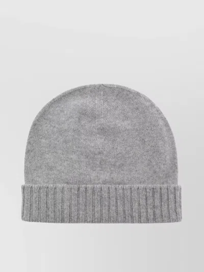 Malo Ribbed Cuff Soft Texture Hat In Gray