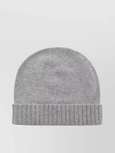 Malo Ribbed Cuff Soft Texture Hat In Gray
