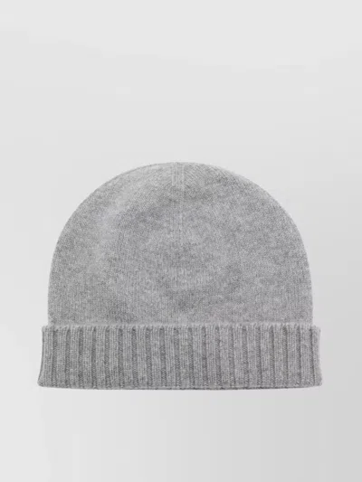 Malo Ribbed Cuff Soft Texture Hat In Gray