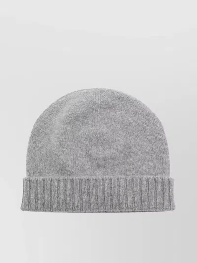 Malo Ribbed Cuff Soft Texture Hat In Gray