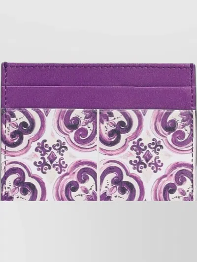 Dolce & Gabbana Majolica Print Calfskin Card Holder