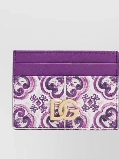 Dolce & Gabbana Majolica Print Calfskin Card Holder