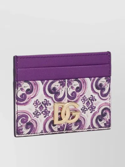 Dolce & Gabbana Majolica Print Calfskin Card Holder
