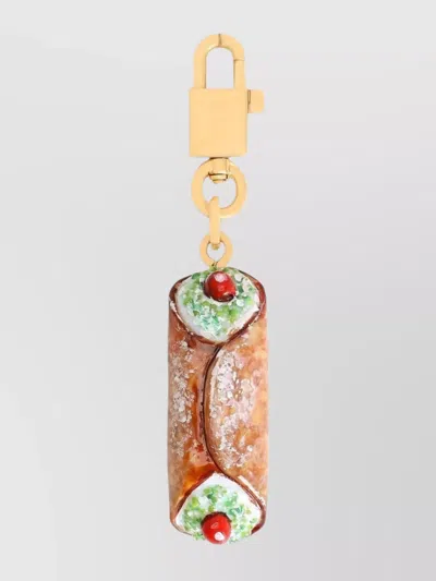 Dolce & Gabbana Resin And Metal Keychain With Gold-tone Hardware