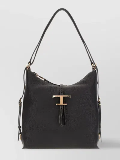 Tod's Shoulder Bags With Textured Finish And Gold-tone Hardware
