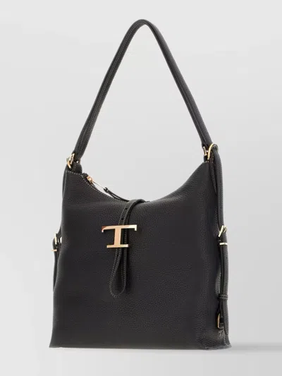 Tod's Shoulder Bags With Textured Finish And Gold-tone Hardware
