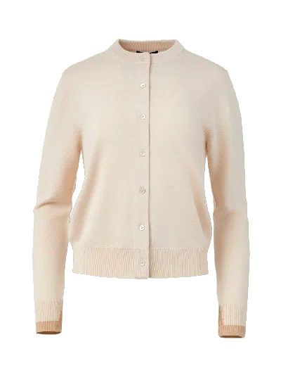 Elune Mode Women's Yellow Classic Crewneck Cardigan _ Pale Nougat