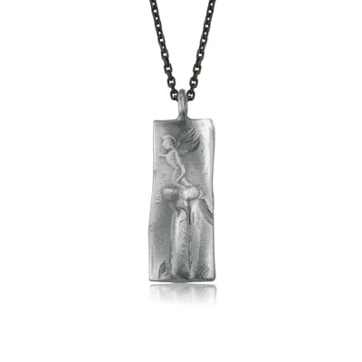 Tvento Men's Black The Manus Fati Necklace