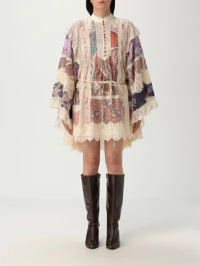 Zimmermann Rhiannon Billow Long Sleeve Lace Trim Minidress