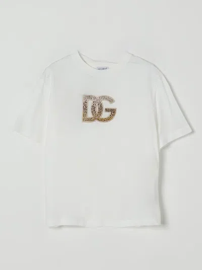 Dolce & Gabbana Jersey T-shirt With Dg Logo In White