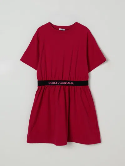 Dolce & Gabbana Dress  Kids Color Fuchsia In Red