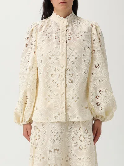 Zimmermann Cotton Rhiannon Embroidered Blouse In Neutral