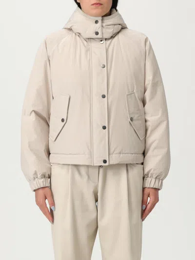 Brunello Cucinelli Coat  Woman Color Grey In Neutral