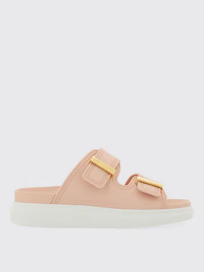 Alexander Mcqueen Flat Sandals Mcqueen Woman Color Pink
