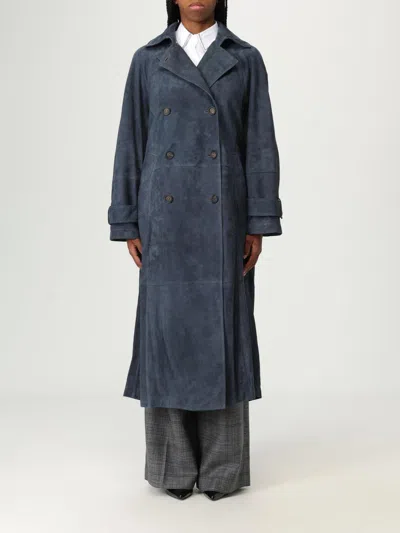 Brunello Cucinelli Jacket  Woman Color Denim In Blue