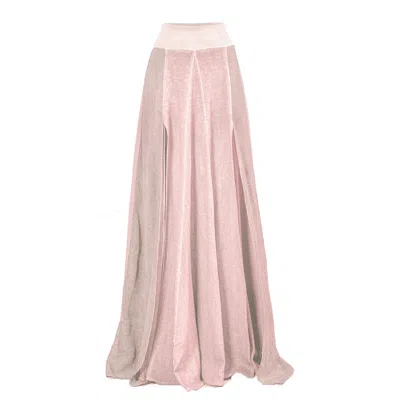 Zhenabia Women's Zhe Skirt Boho High Slit Maxi Skirt - Powder Pink