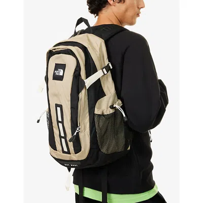 The North Face Mens Hot Shot Woven Backpack Flax/white Dune/tnf Bla
