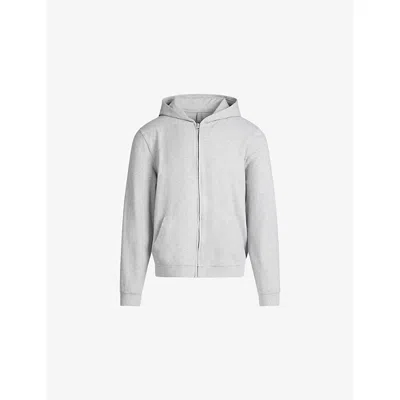 Skims Mens Lounge Zip-up Jersey Hoody Heather Grey Xs