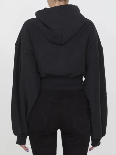 Alexander Wang Cropped Hoodie In Cotton
