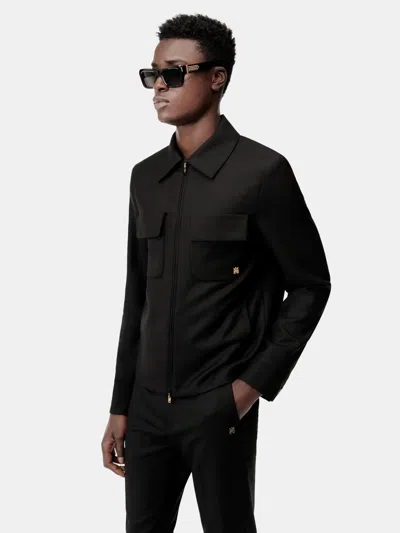 Amiri Jacket Front Side Pockets Long Sleeves In Black